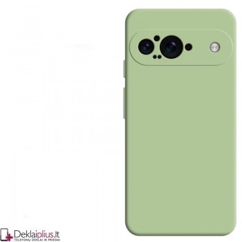 Liquid Air silikoninis šviesiai žalias dėklas - su kameros apsauga (Google Pixel 9)